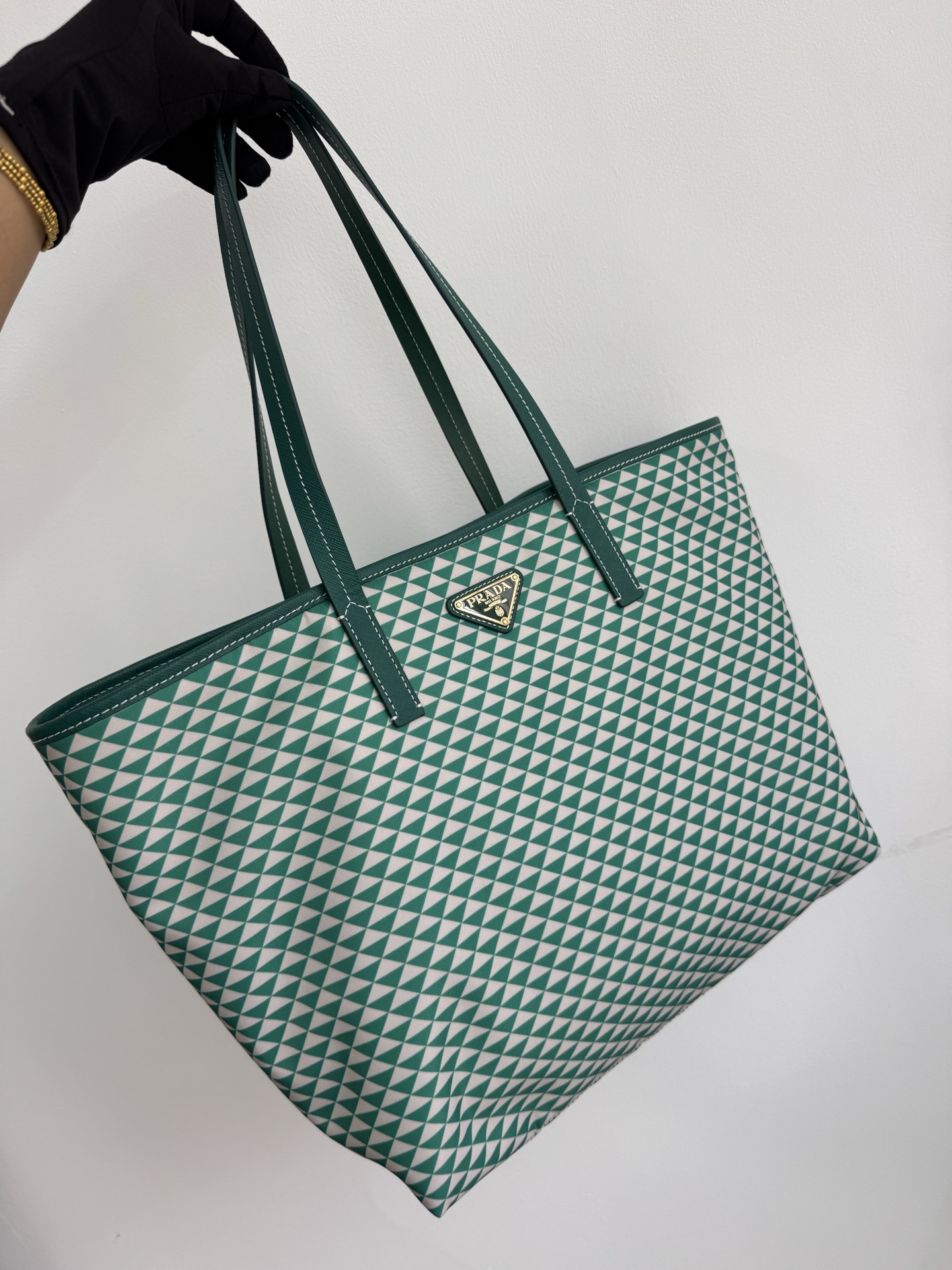 [TOP] PRADA Tessuto Triangulum Tote Bag 33*29*14cm - 4 Colour