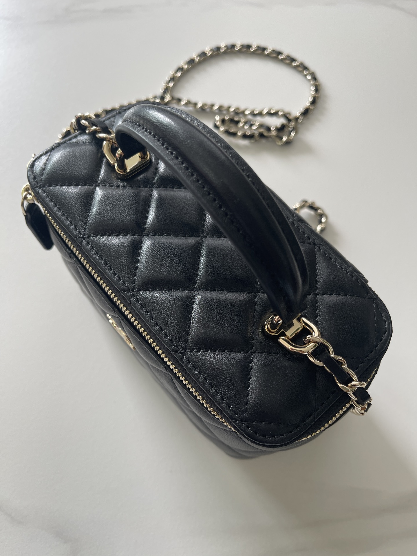 [TOP] CHANEL Vanity Case Bag 9.5x17x8𝖼𝗆  - Black&GHW