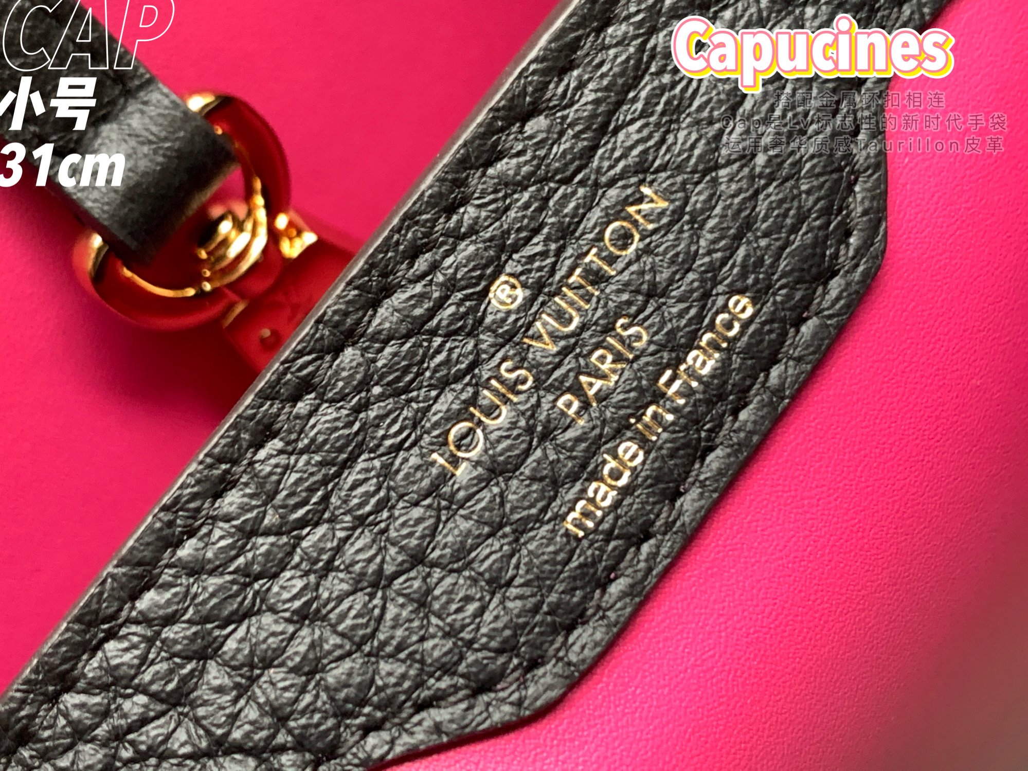 [TOP] Louis Vuitton LV Capucines Bag 31.5x20x11cm - Black