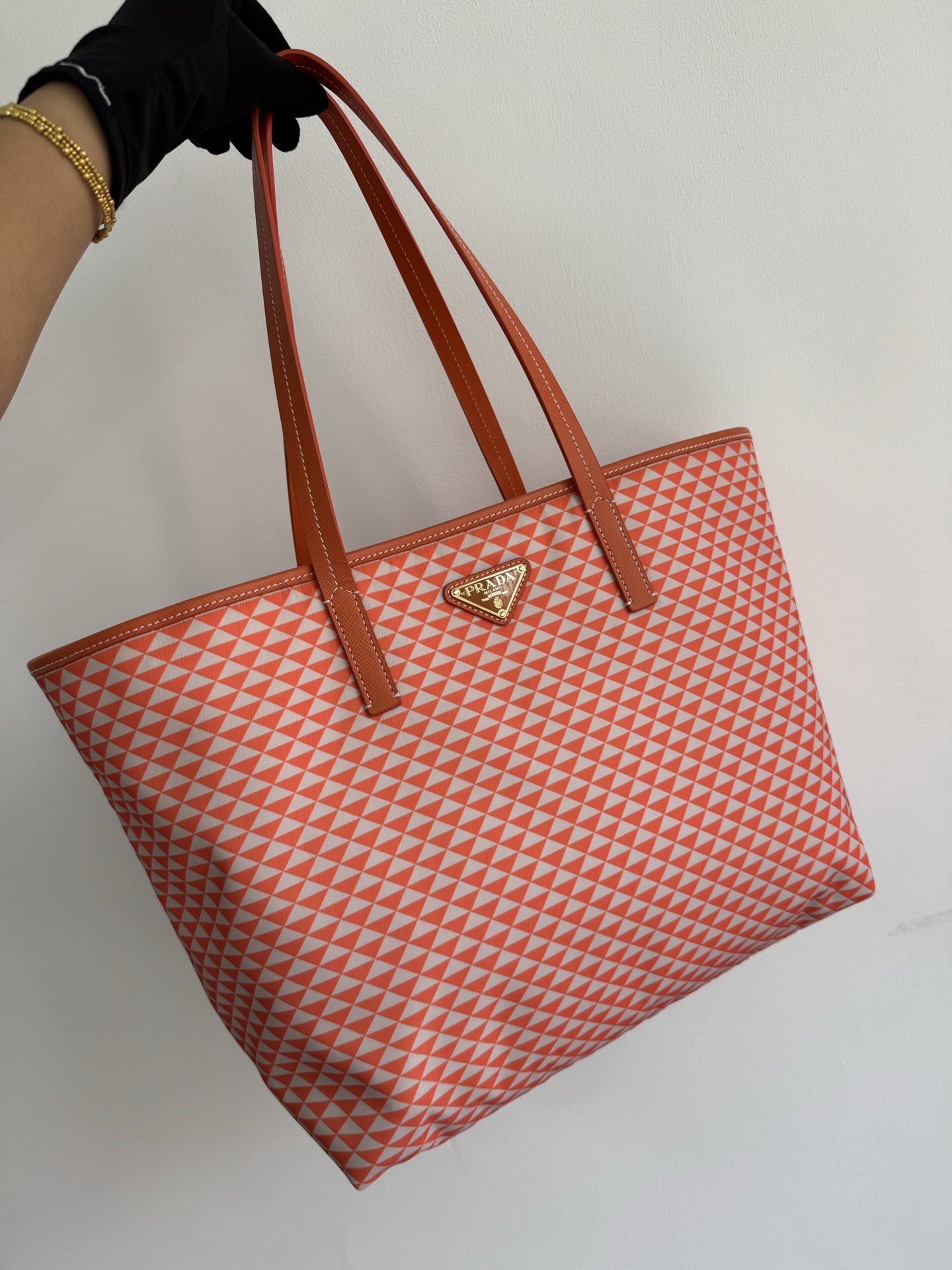 [TOP] PRADA Tessuto Triangulum Tote Bag 33*29*14cm - 4 Colour