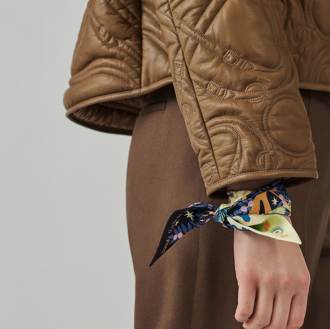 [TOP] HERMES Twilly scarf 5x86cm - Yellow