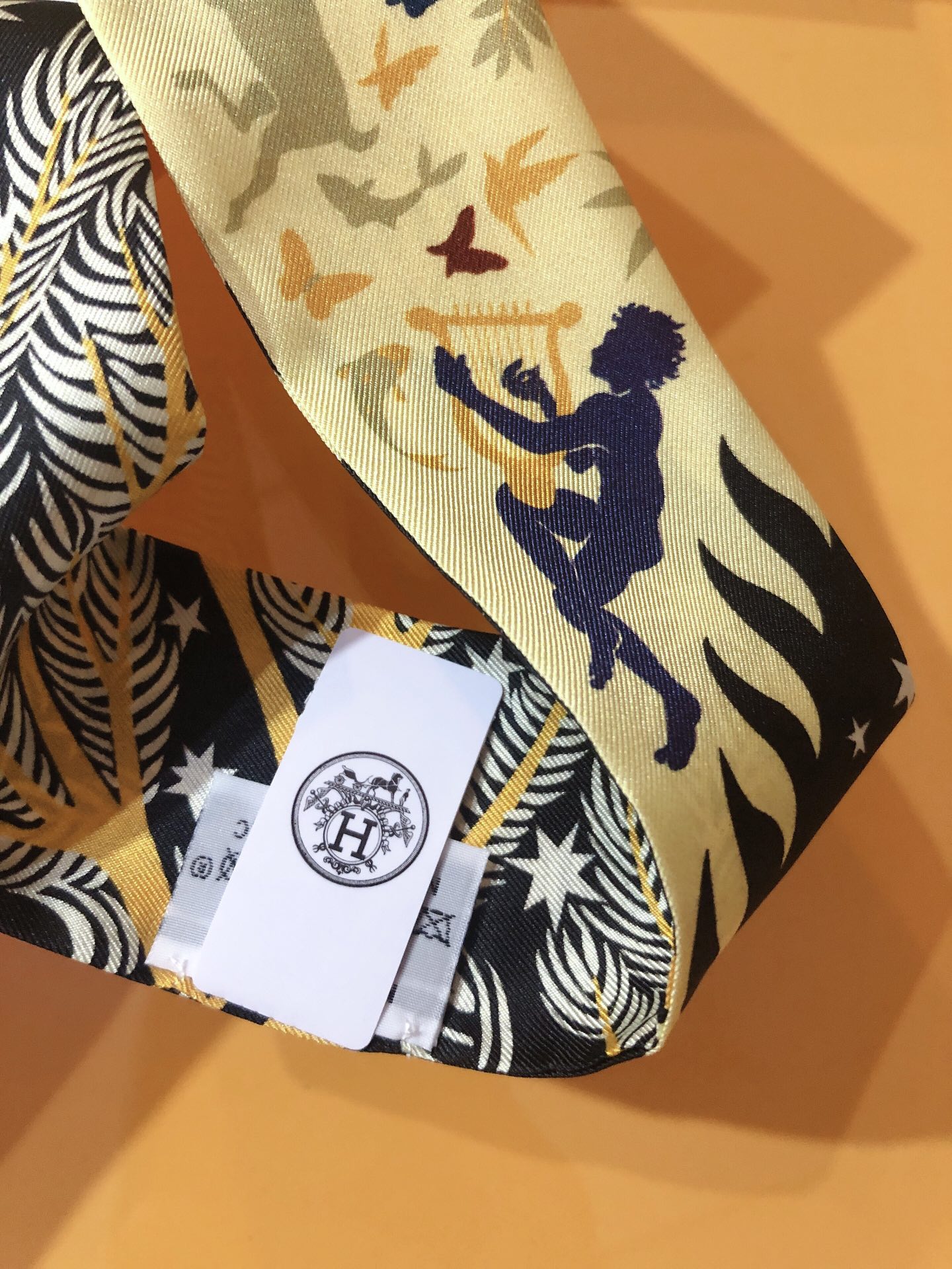 [TOP] HERMES Twilly scarf 5x86cm - Yellow