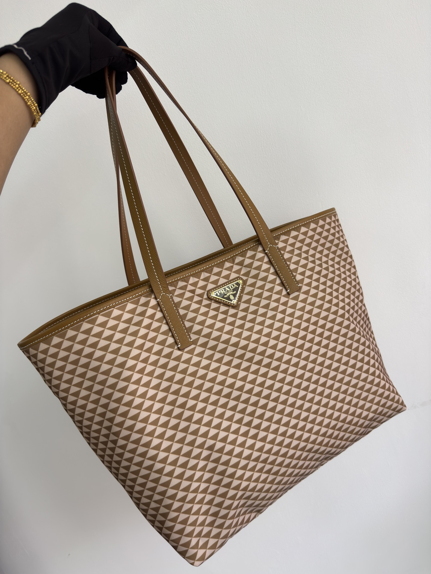 [TOP] PRADA Tessuto Triangulum Tote Bag 33*29*14cm - 4 Colour