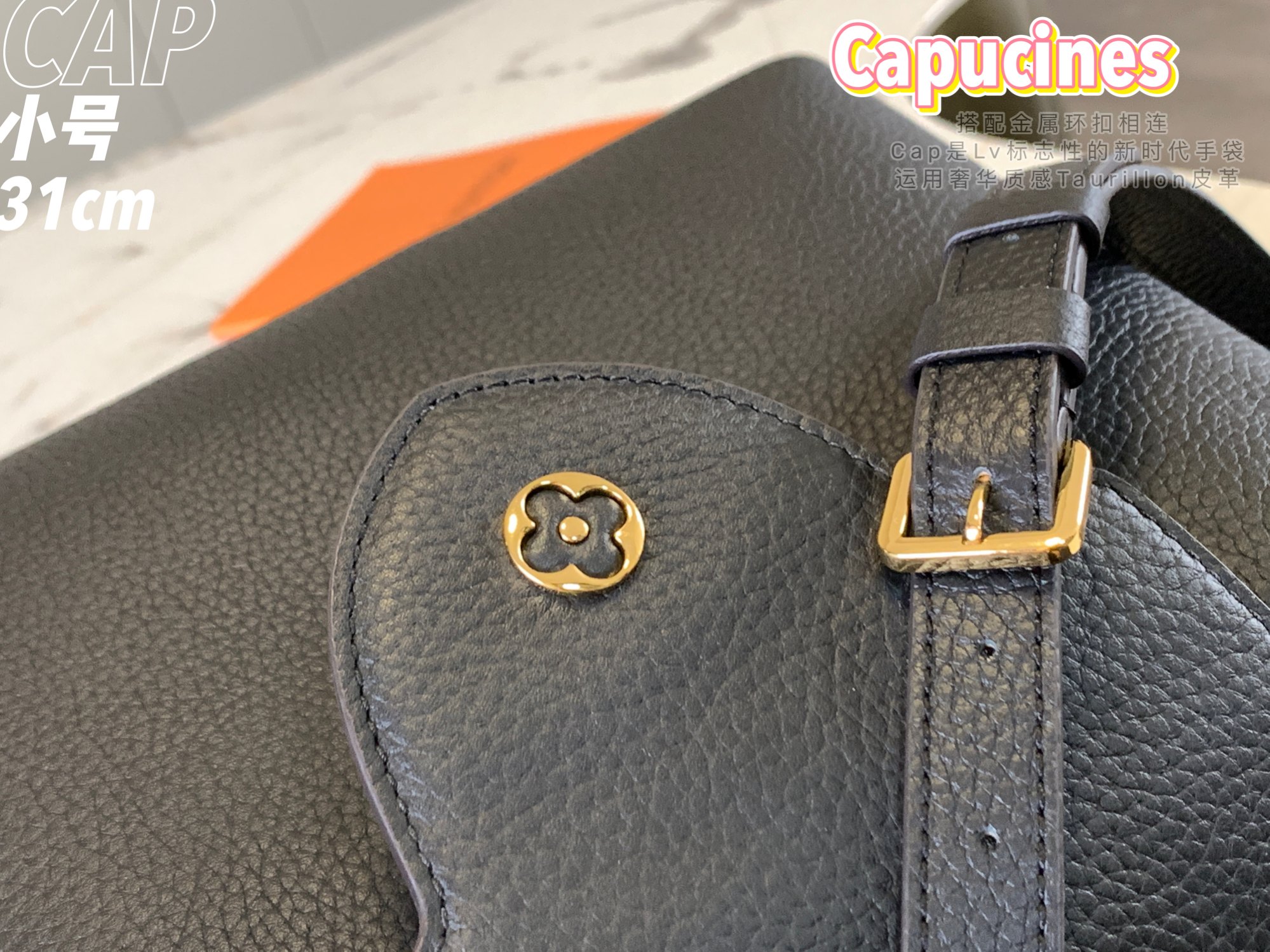 [TOP] Louis Vuitton LV Capucines Bag 31.5x20x11cm - Black