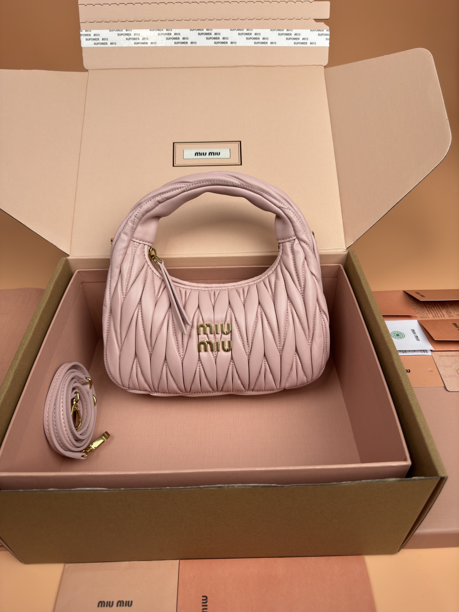 [TOP] Miu Miu Wander Matelasse Sheepskin Clutch Bag 20*17*6CM - 9 Color