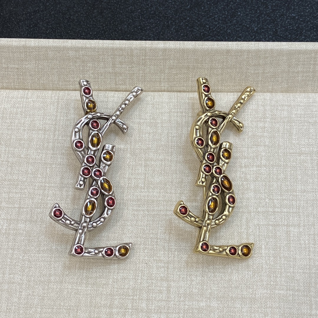 [TOP] Yves Saint Laurent YSL Brooch - 2 Color