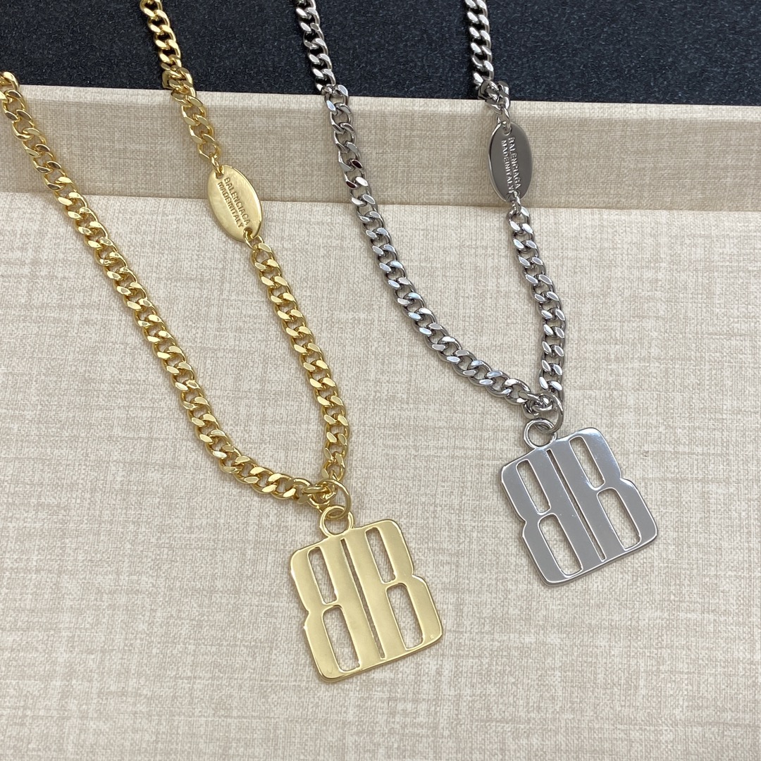 [TOP] BALENCIAGA BB Necklace-2 Colors