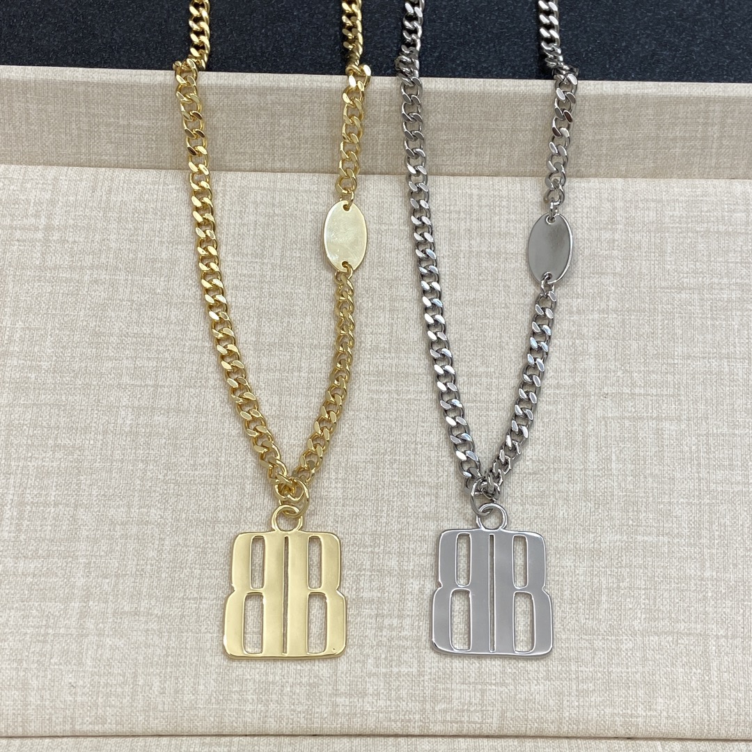 [TOP] BALENCIAGA BB Necklace-2 Colors