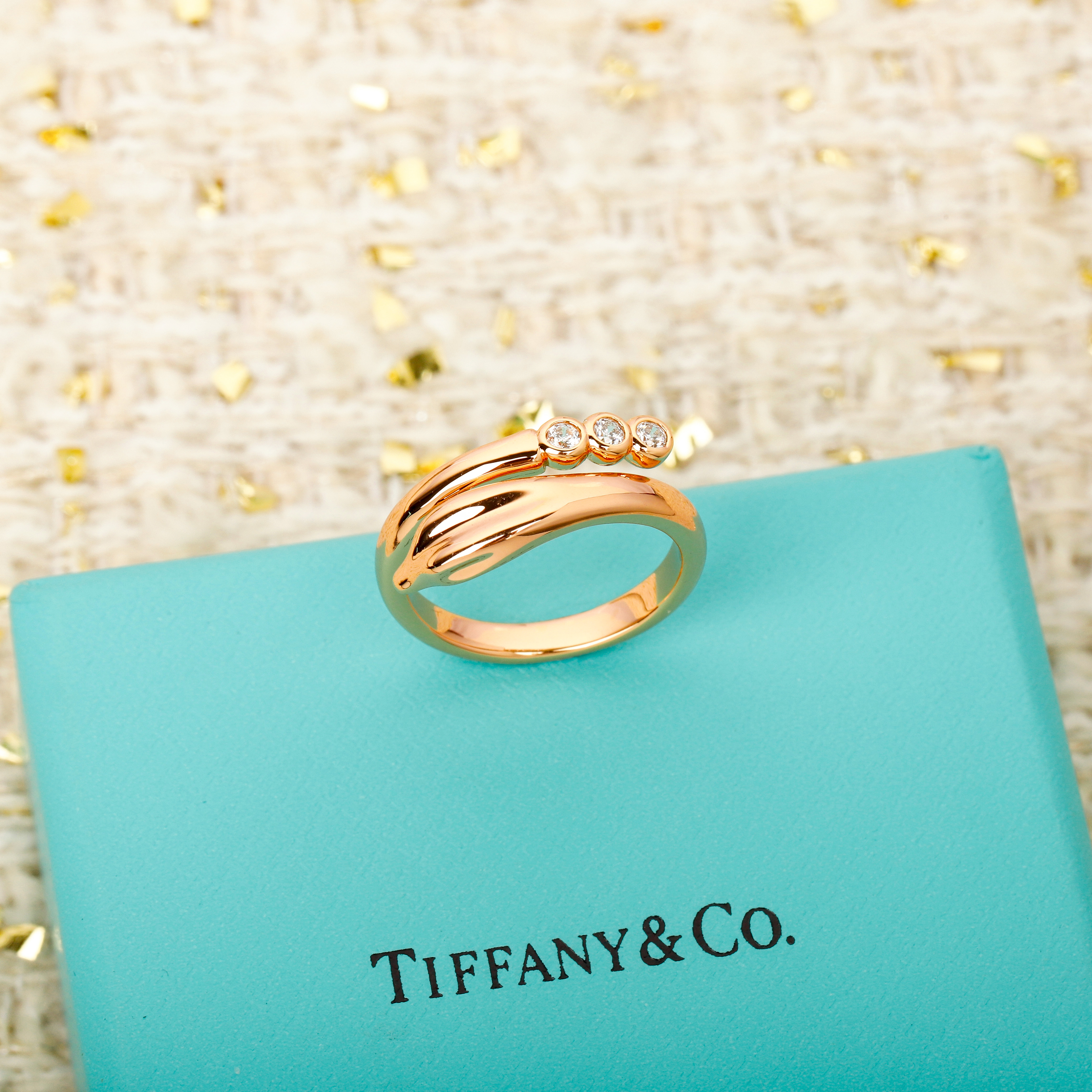 [TOP] Tiffany & Co. Diamond  Ring -Rose Gold