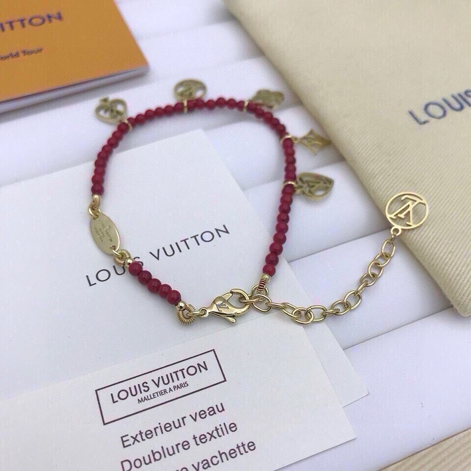 [TOP] Louis Vuitton LV Bracelet - Red