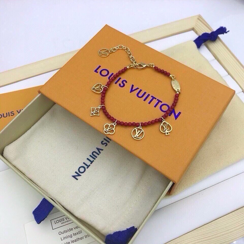 [TOP] Louis Vuitton LV Bracelet - Red