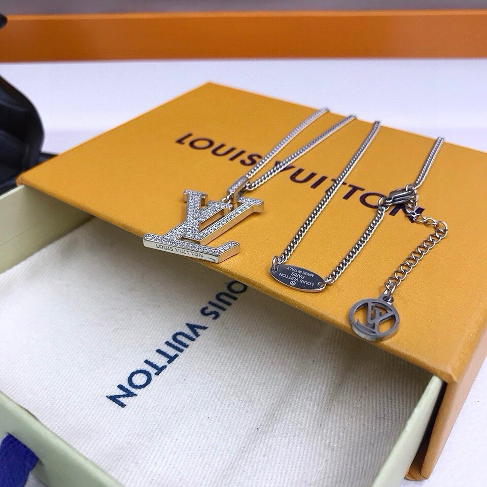 [TOP] Louis Vuitton LV Necklace - Sliver