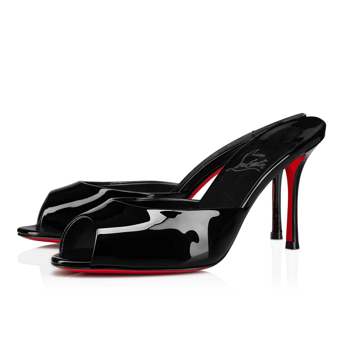 [TOP] Christian Louboutin CL  High Heel Slippers - Black