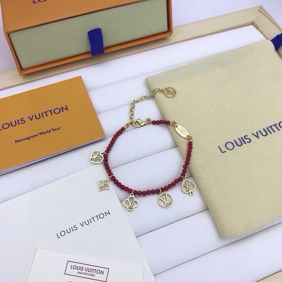 [TOP] Louis Vuitton LV Bracelet - Red