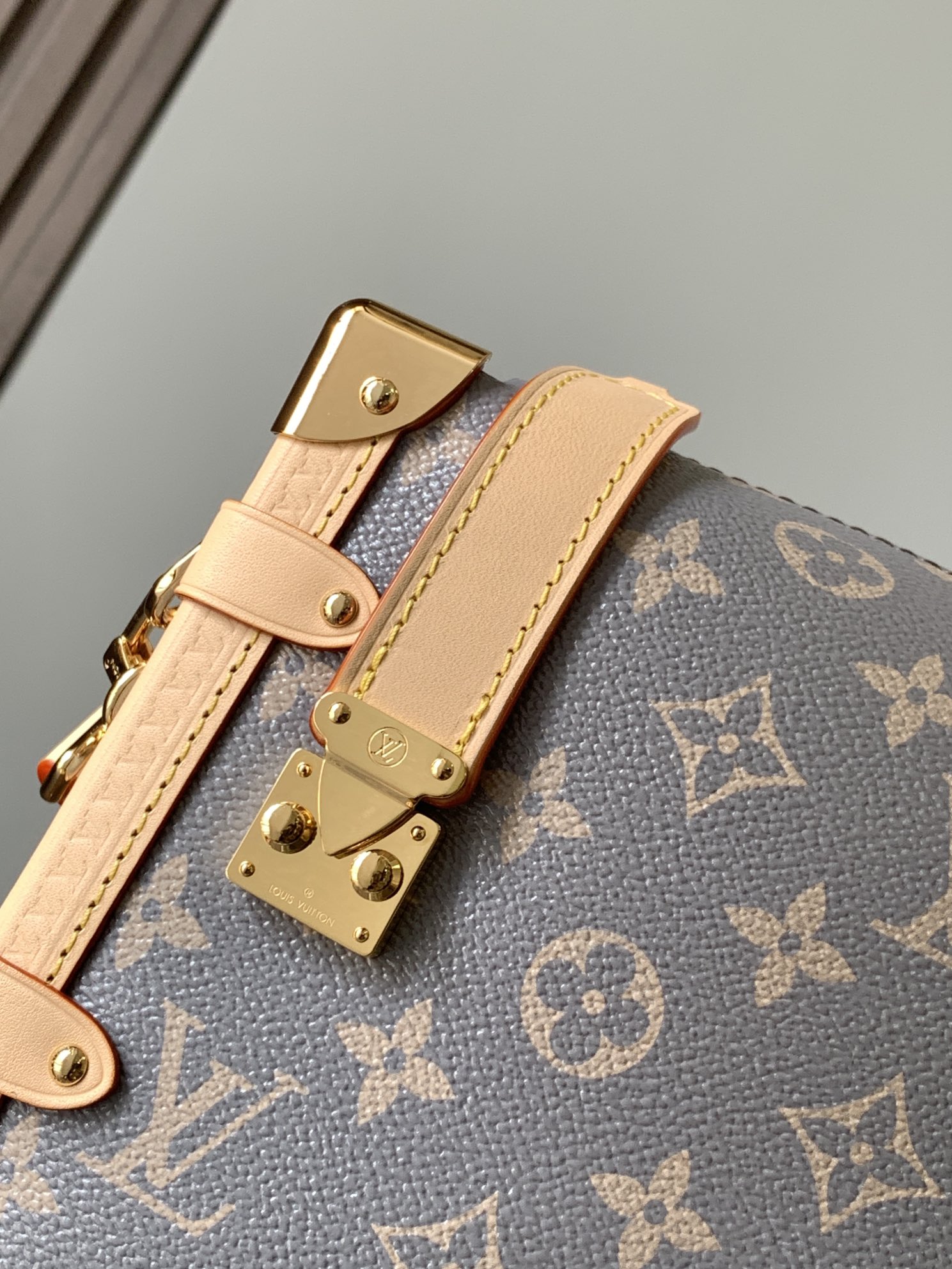 [TOP] Louis Vuitton LV Side Trunk Monogram Bag 21×14×6cm - Gray