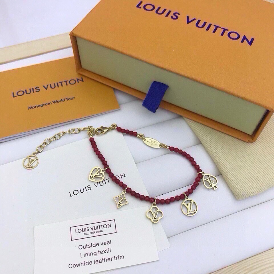 [TOP] Louis Vuitton LV Bracelet - Red
