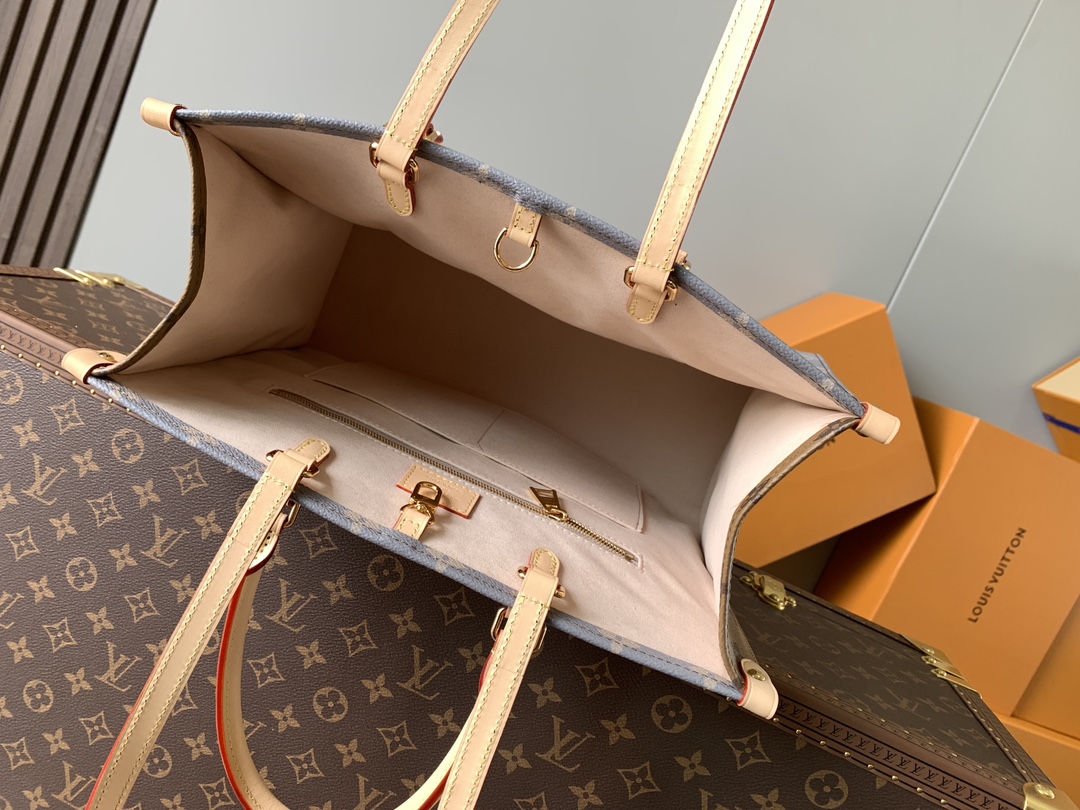 [TOP] Louis Vuitton LV On The Go MM 35x27x14cm - Gray