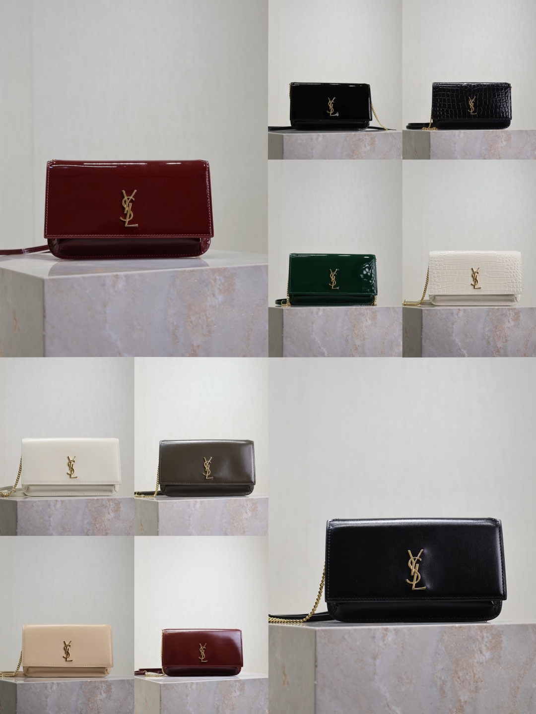 [TOP] Yves Saint Laurent YSL Monogram Phone Holder MINI Bag Collection 18 x 11 x 2 cm