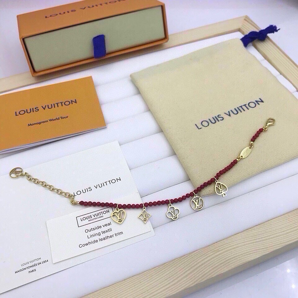 [TOP] Louis Vuitton LV Bracelet - Red