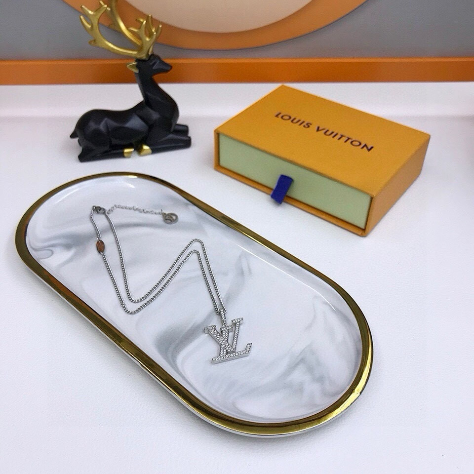 [TOP] Louis Vuitton LV Necklace - Sliver