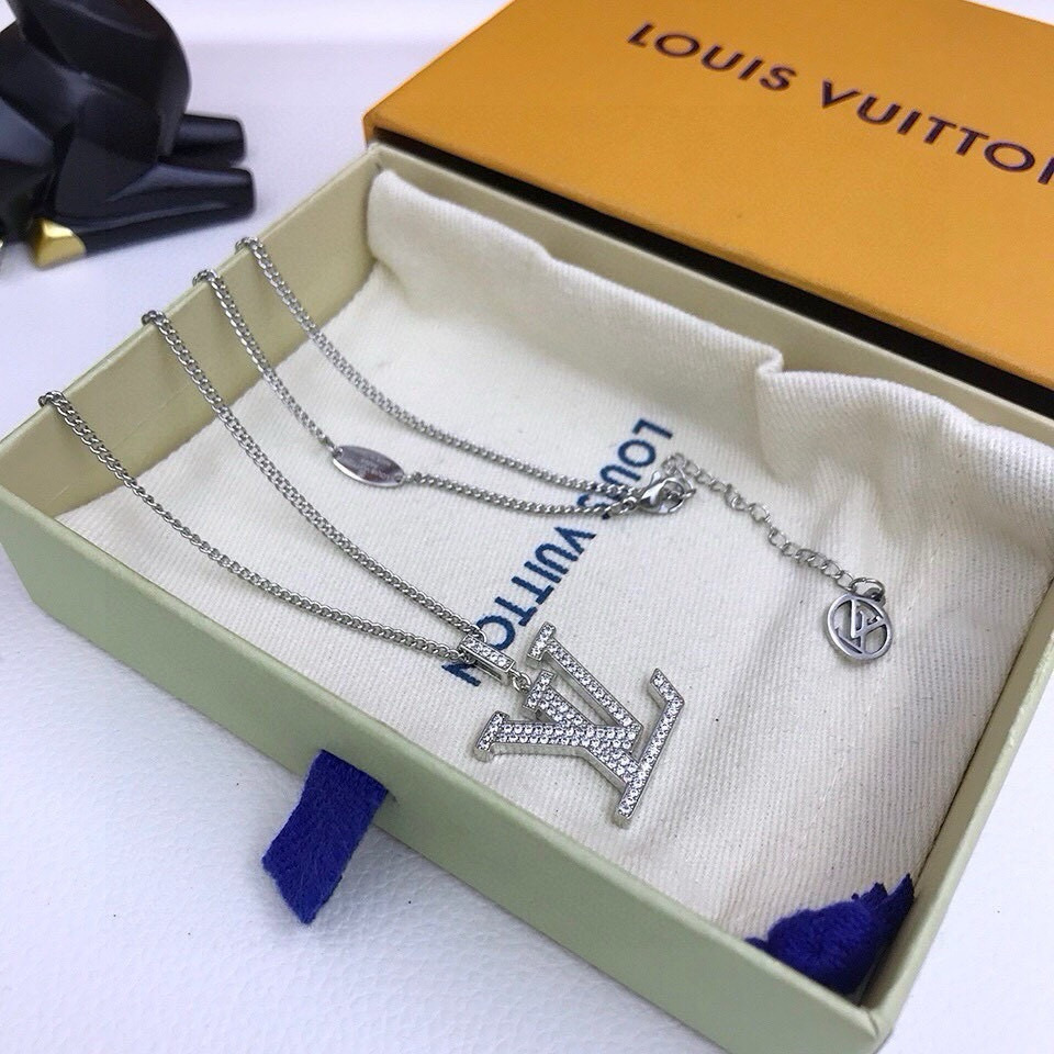 [TOP] Louis Vuitton LV Necklace - Sliver