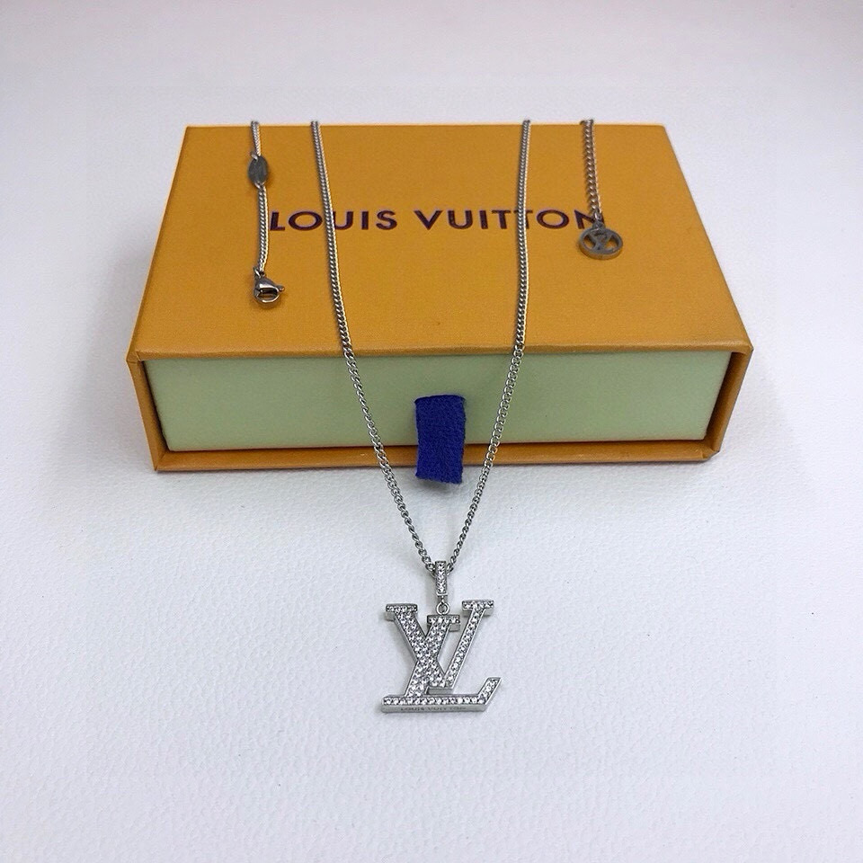 [TOP] Louis Vuitton LV Necklace - Sliver