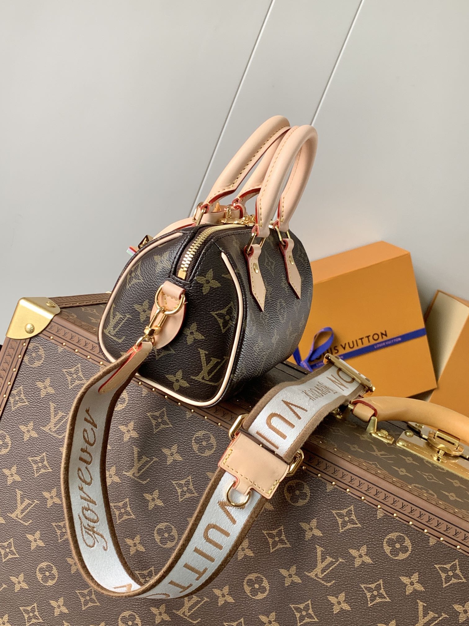 [TOP] Louis Vuitton LV Speedy 18 Bag Monogram 18x12.5x11cm - 3 Color