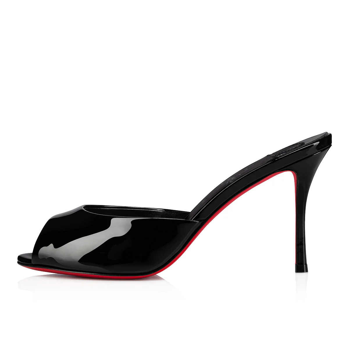 [TOP] Christian Louboutin CL  High Heel Slippers - Black
