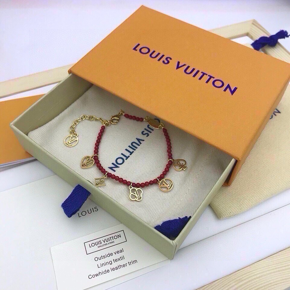 [TOP] Louis Vuitton LV Bracelet - Red