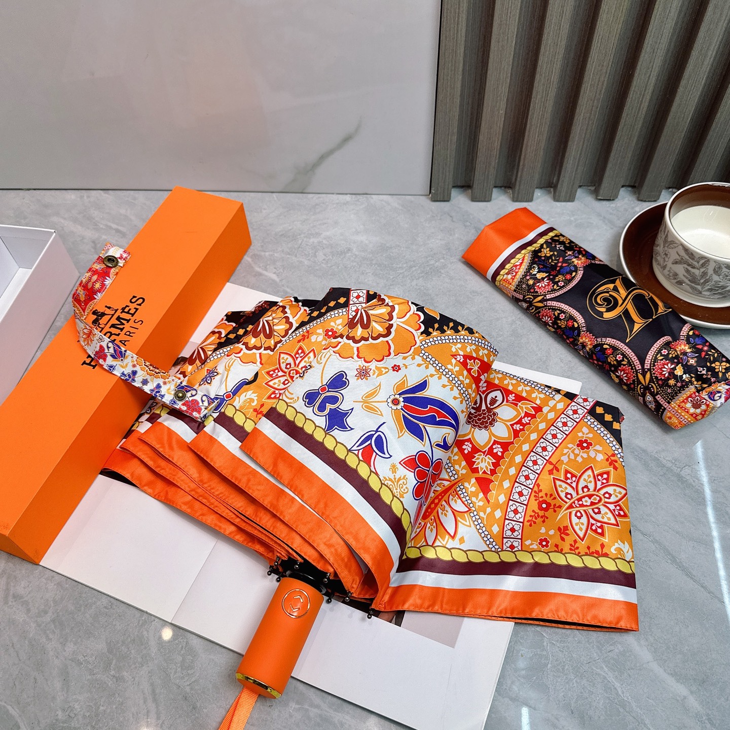 [TOP] HERMES Umbrella - Orange