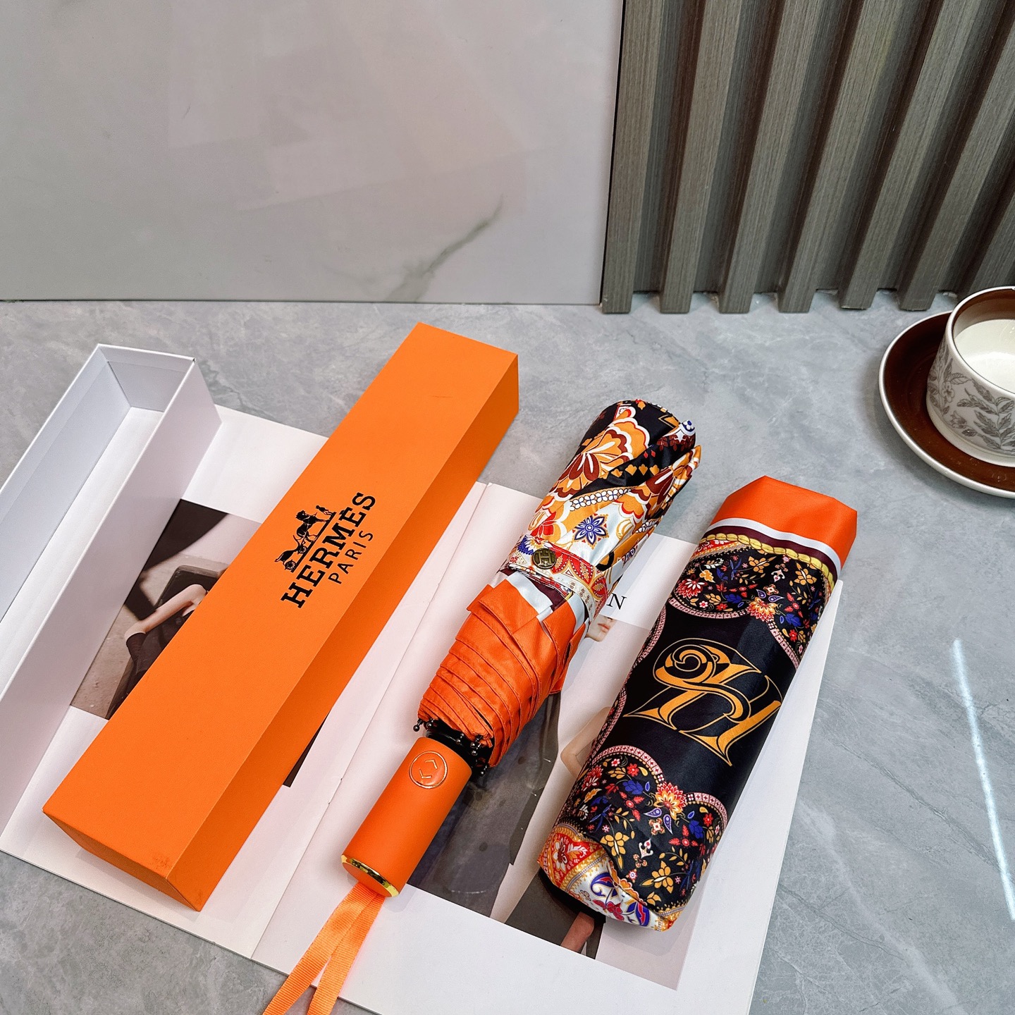 [TOP] HERMES Umbrella - Orange