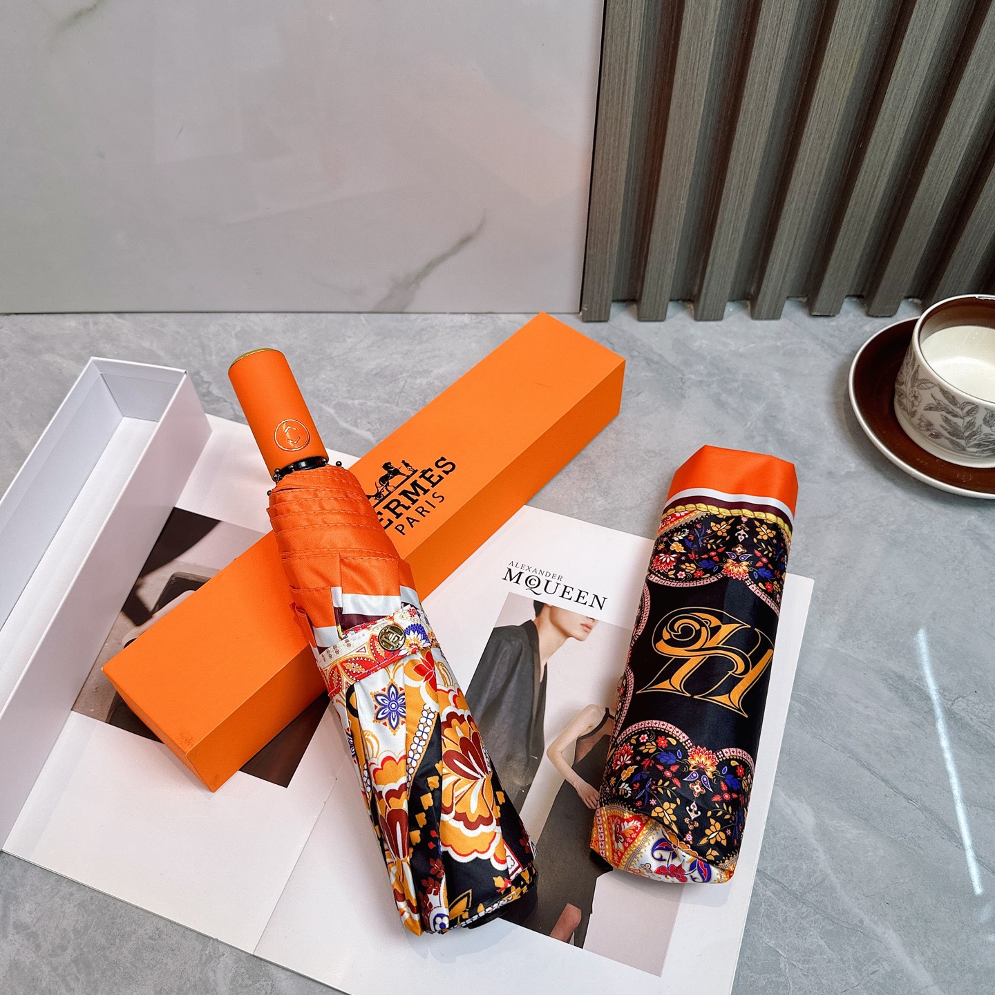 [TOP] HERMES Umbrella - Orange