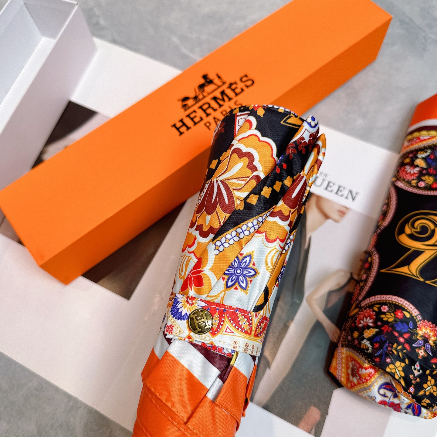 [TOP] HERMES Umbrella - Orange