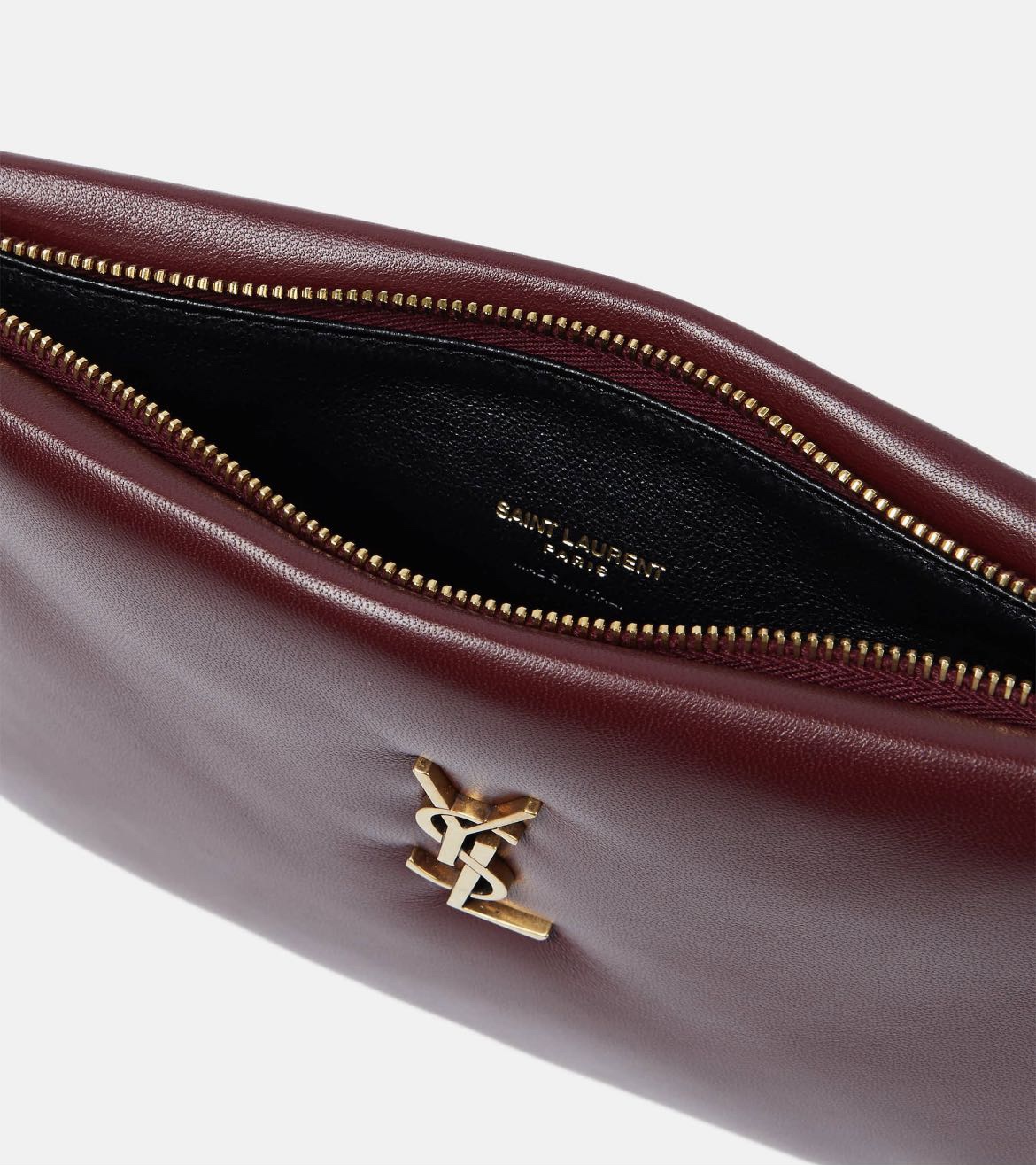 [TOP] Yves Saint Laurent YSL Le Calypso Cosmetic Bag Lambskin 23×16×3cm/30x15x3.5cm/30x22x3cm - Red