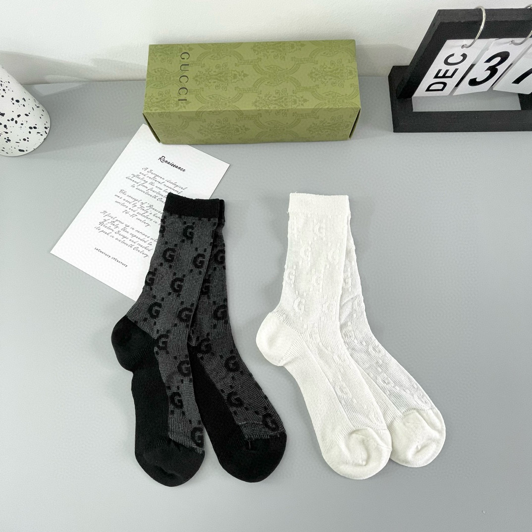 [TOP] GUCCI Socks - 2 Pieces as a Set