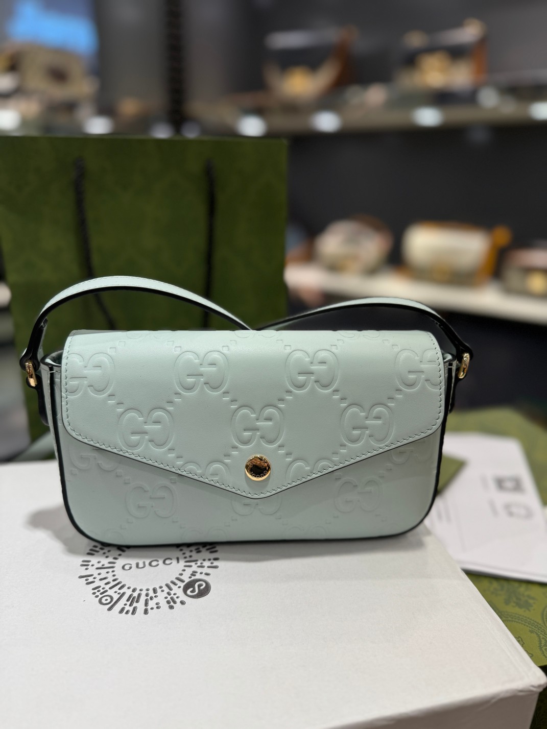 [TOP] GUCCI Macaron Envelope Bag 21*13.5*3 cm - 4 Colour