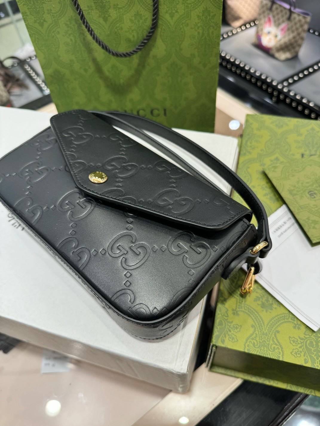 [TOP] GUCCI Macaron Envelope Bag 21*13.5*3 cm - 4 Colour