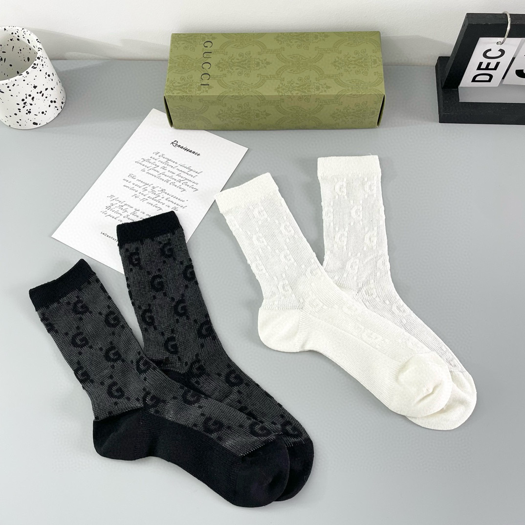 [TOP] GUCCI Socks - 2 Pieces as a Set