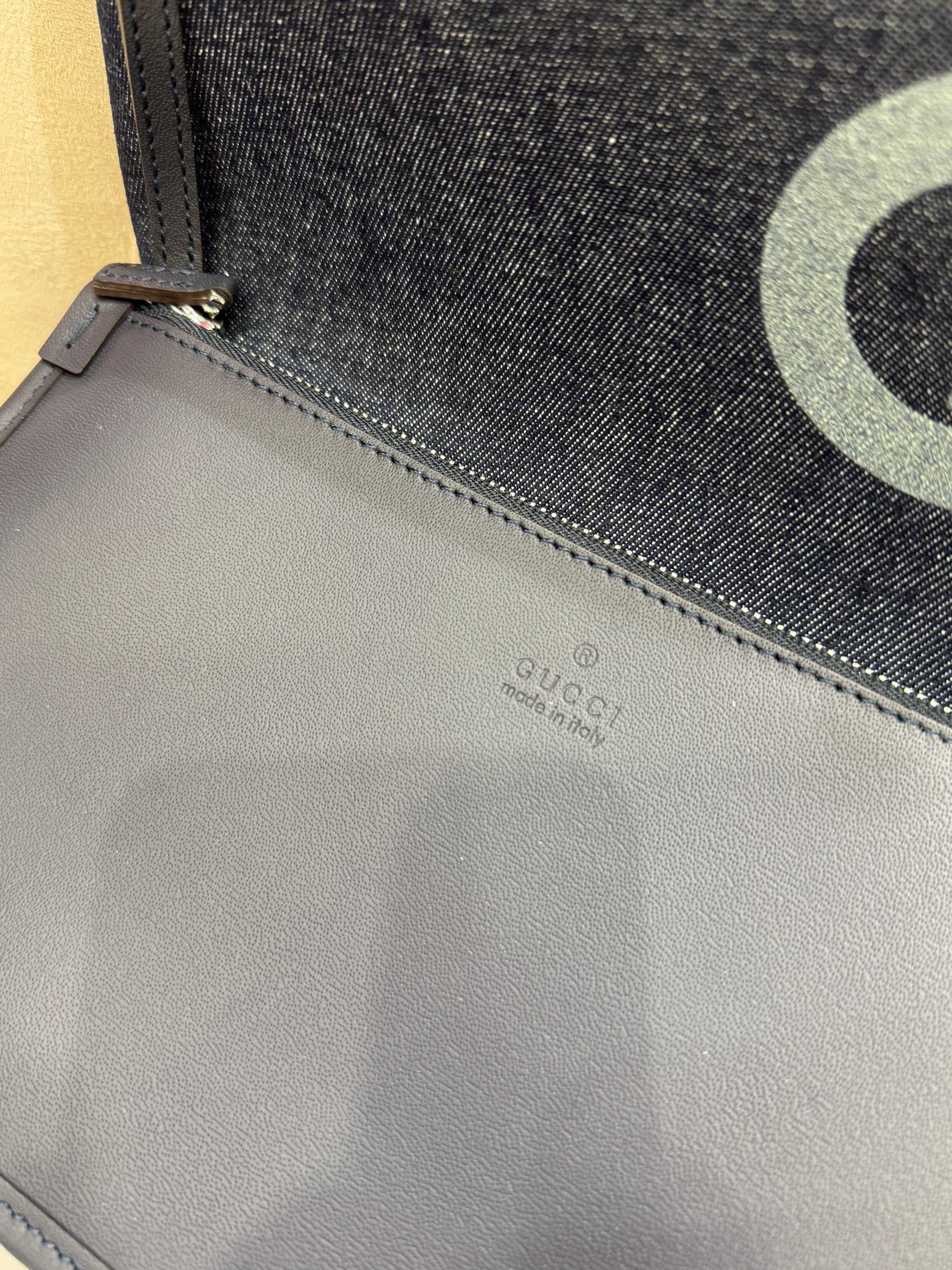 [TOP] GUCCI G*G Totissima Tote Bags Denim 30.5*28*27cm - Blue