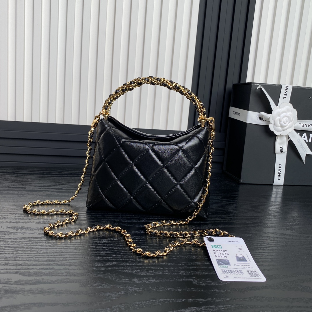 [TOP] CHANEL Hobo Chain Bag 18.5cm - 3 Colour