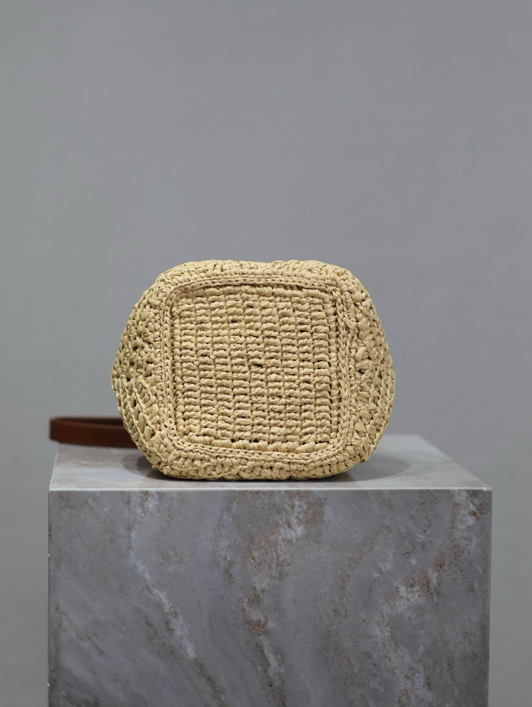 [TOP] Yves Saint Laurent YSL Joe Bag Weaving 19x13x13cm - Beige