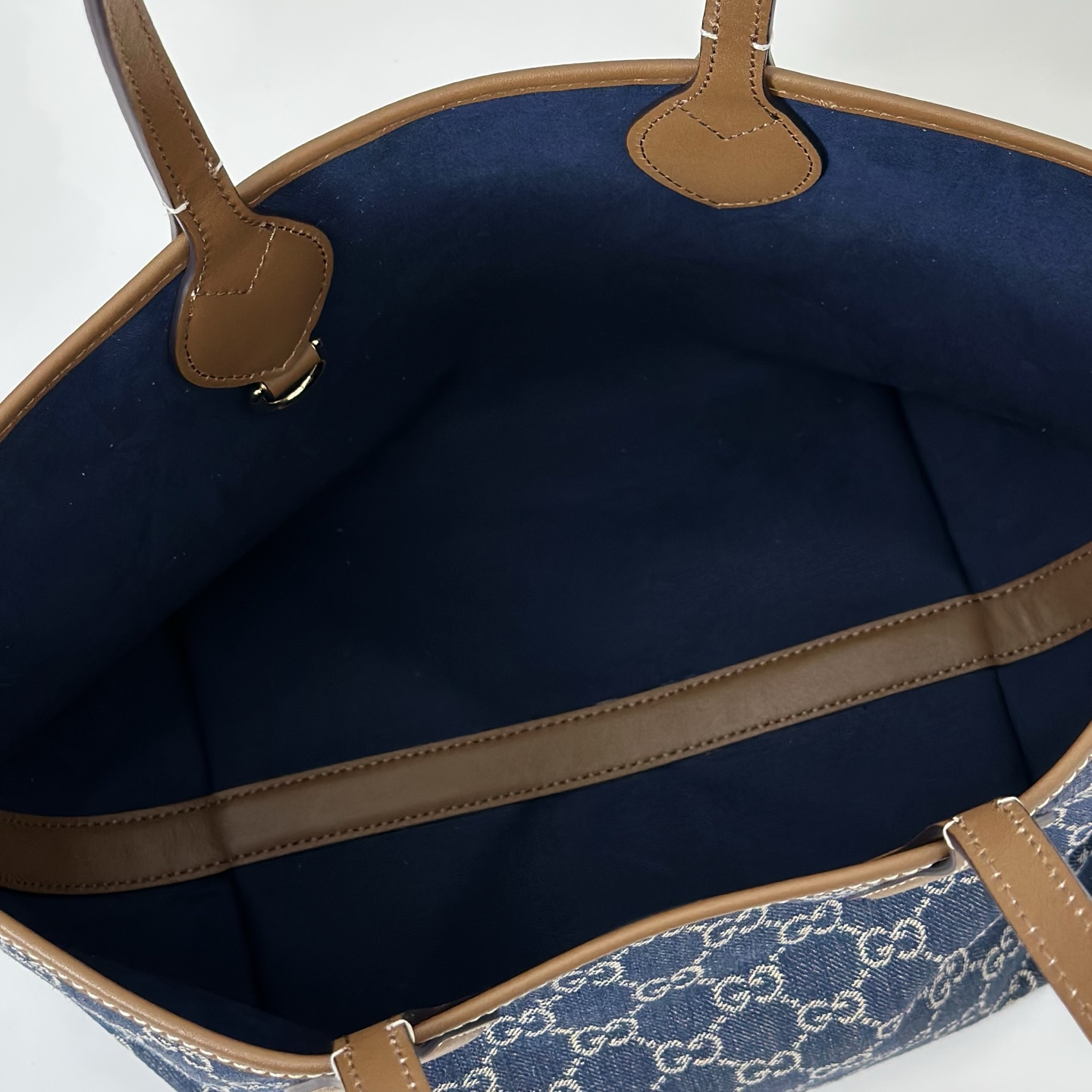 [TOP] GUCCI G*G Totissima Tote Bags Denim 22*19*18cm/30.5*28*27cm - Blue