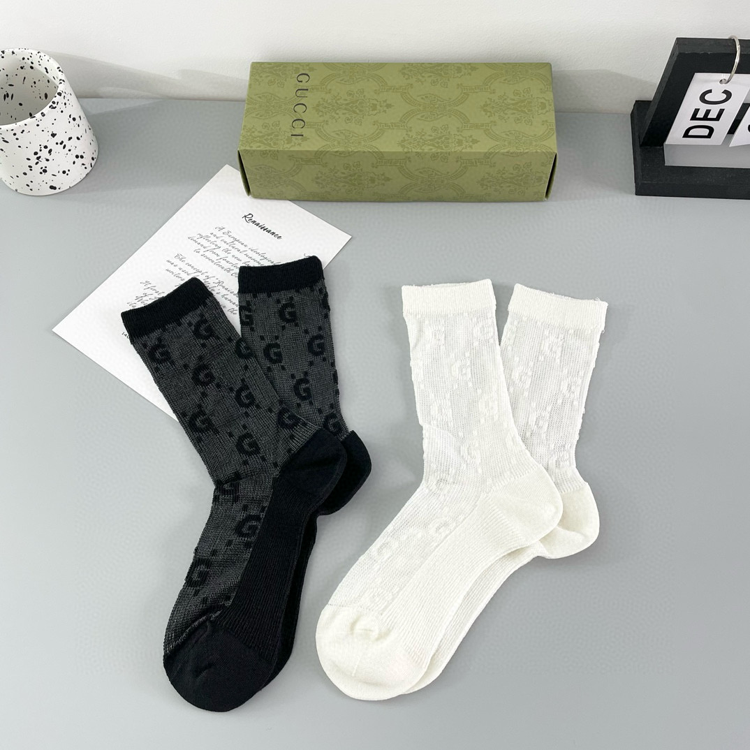 [TOP] GUCCI Socks - 2 Pieces as a Set