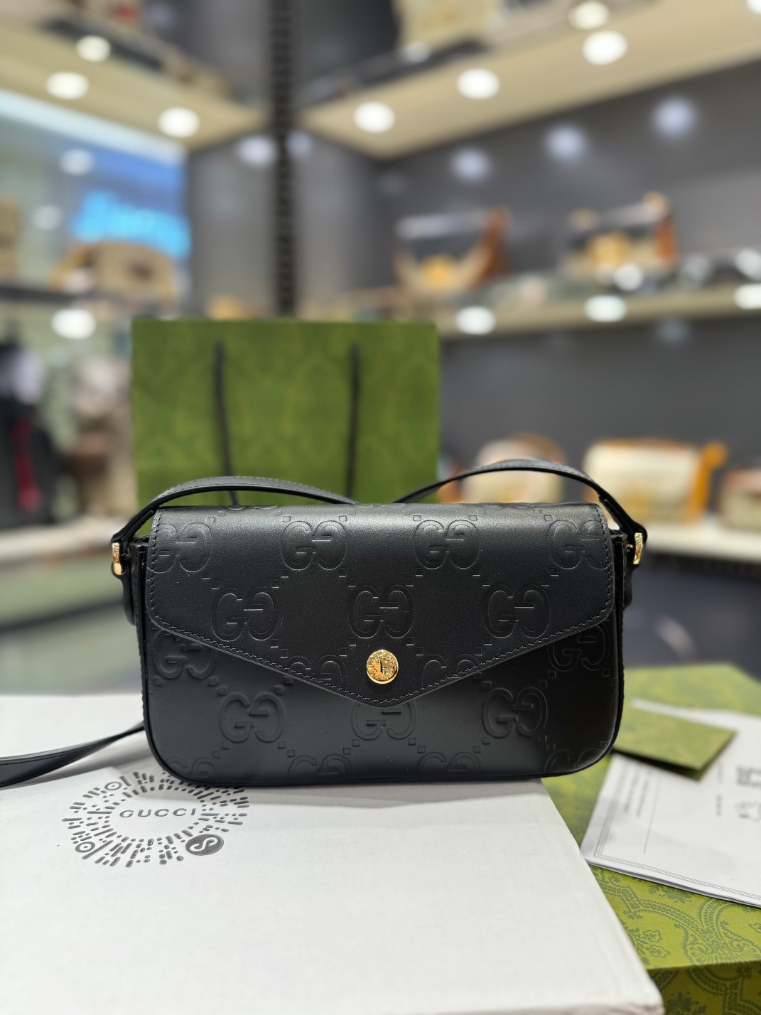 [TOP] GUCCI Macaron Envelope Bag 21*13.5*3 cm - 4 Colour