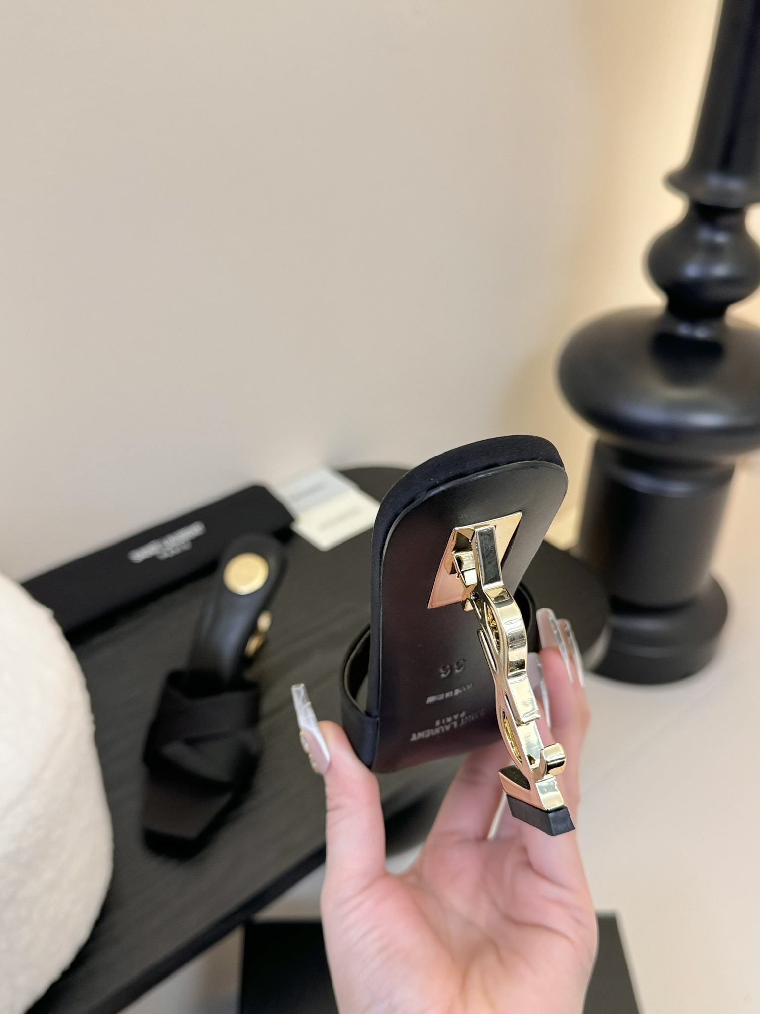 [TOP] Yves Saint Laurent YSL 25ss High-Heeled Sandals - 2 Colours