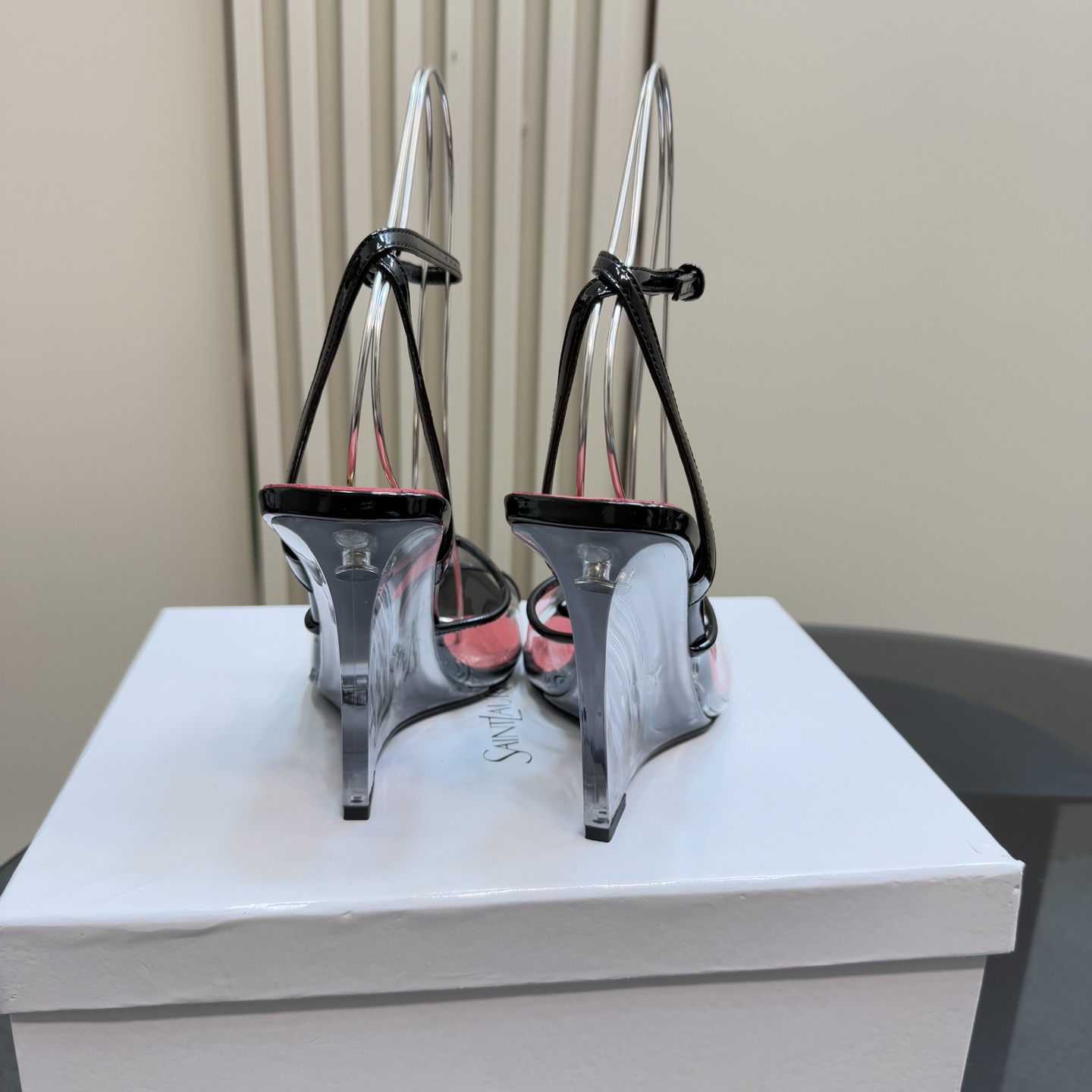 [TOP] Yves Saint Laurent YSL 25ss High Heel Sandals - Pink and Black