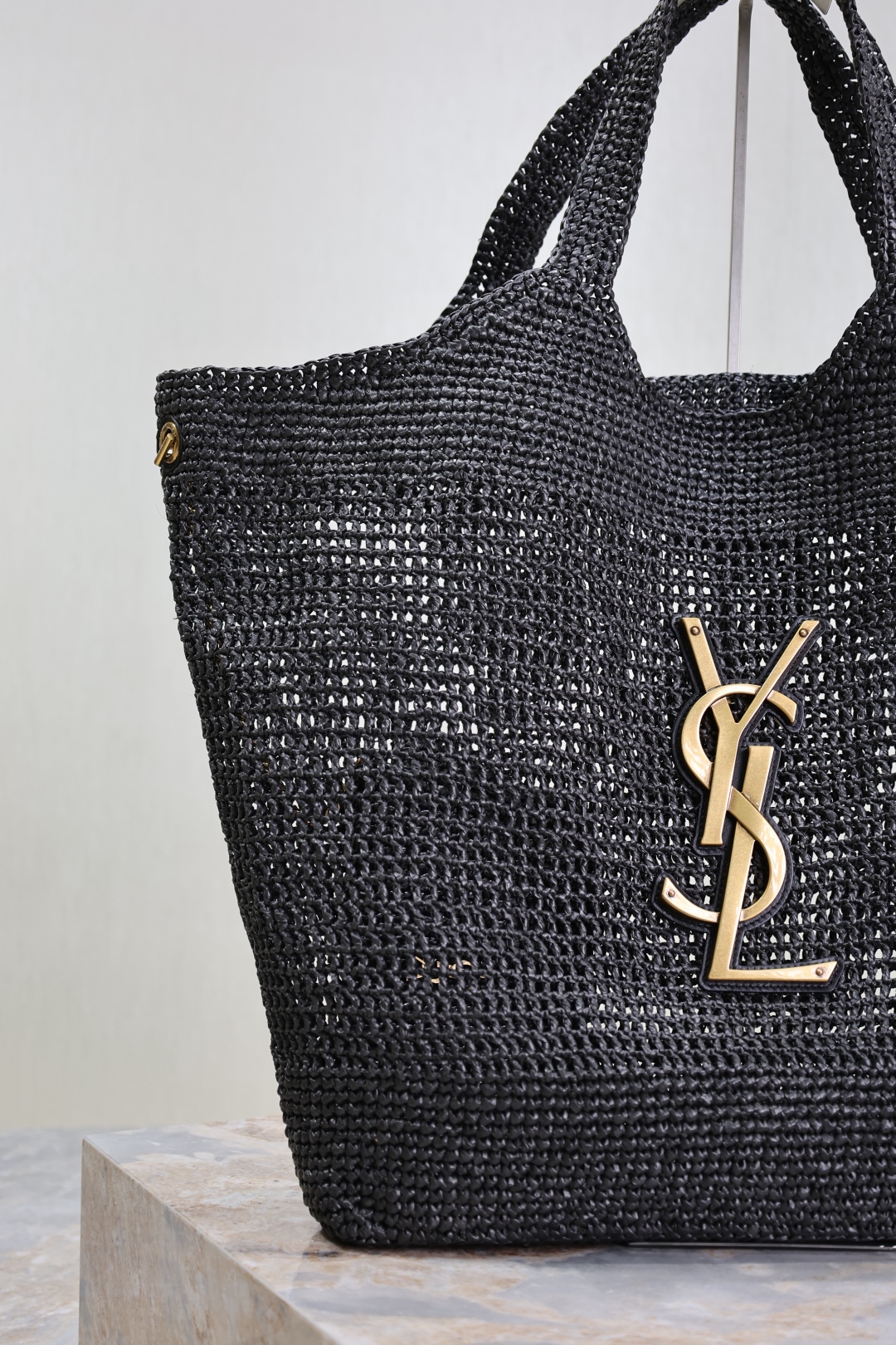 [TOP] Yves Saint Laurent YSL Icare Tote Bag - Black/Khaki