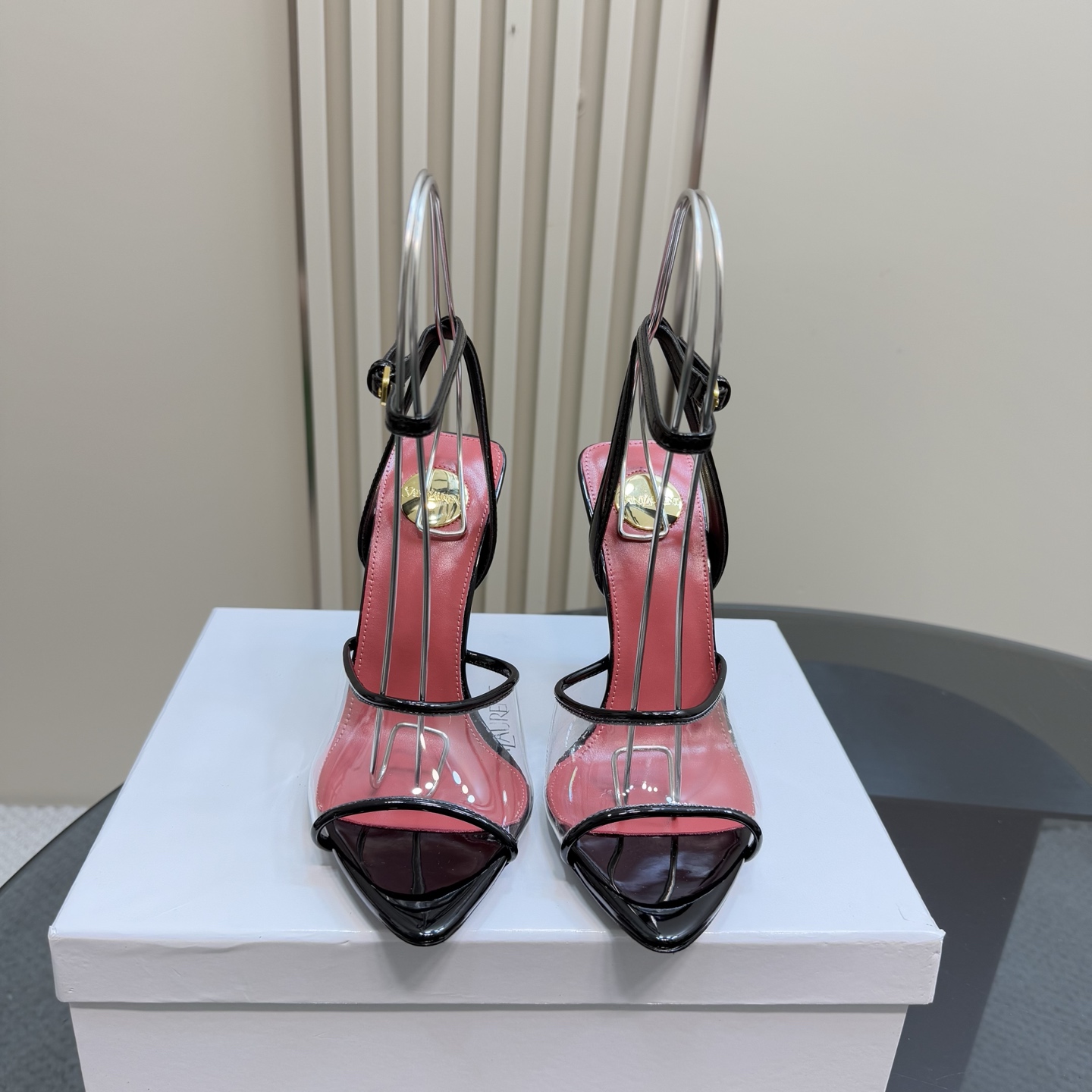 [TOP] Yves Saint Laurent YSL 25ss High Heel Sandals - Pink and Black