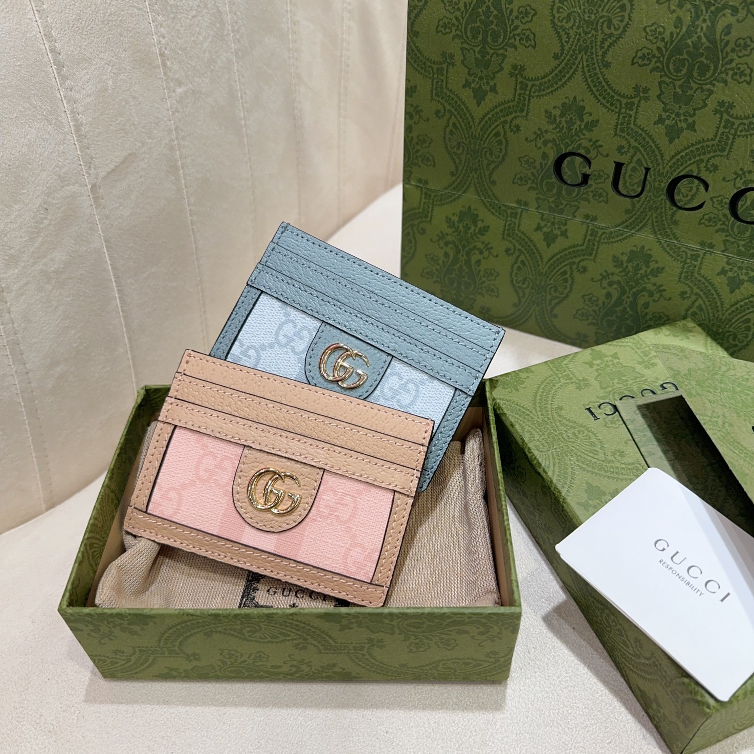 [TOP] GUCCI GG Ophidia Card Bag 10x7cm - 2 Colour