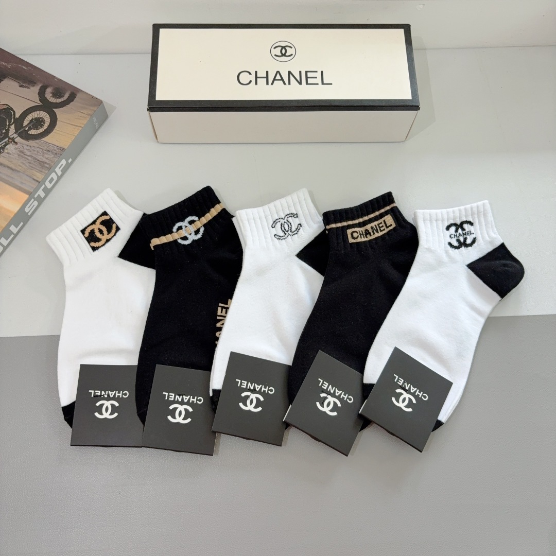 [TOP] CHANEL Socks - 5 Pieces as a Set